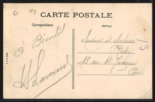 AK Mamers, La Dive avec pont et calèche dans un paysage arboré