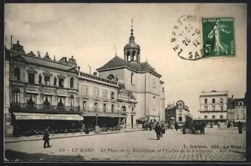 AK Le Mans, La Place de la République et l`Église de la Visitation