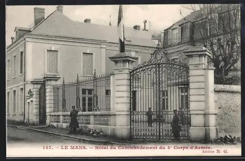 AK Le Mans, Hôtel du Commandement du 4e Corps d`Armée