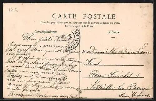 AK Le Mans, La Rue Nationale animée avec boutiques et passants