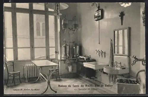 AK Le Mans, Maison de Santé, Rue de Ballon, Lavabo et Office