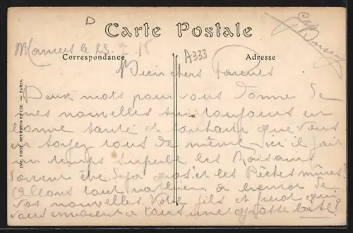 AK Mamers, La Rue du Fort, Vue sur l`Église Saint-Nicolas