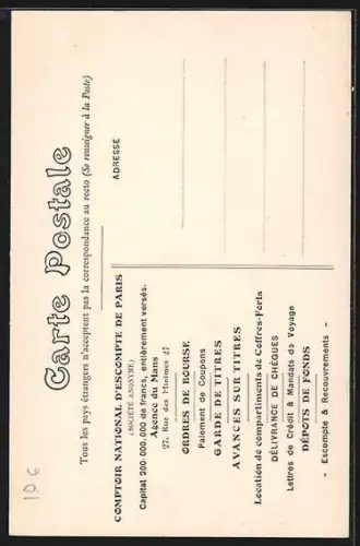 AK Le Mans, Comptoir National d`Escompte de Paris, 27 Rue des Minimes