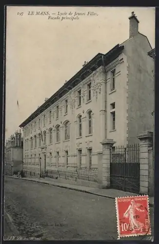 AK Le Mans, Lycée de Jeunes Filles, Facade principale