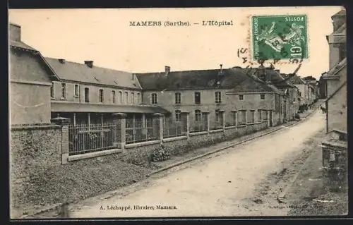 AK Mamers /Sarthe, L`Hôpital et rue adjacente