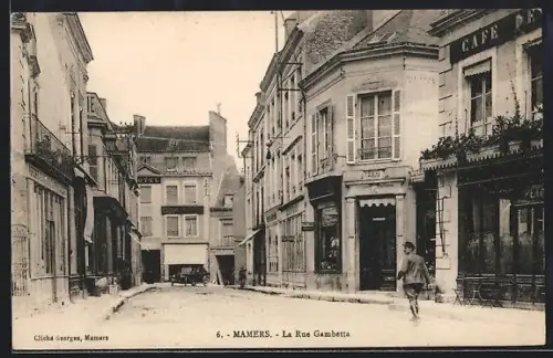 AK Mamers, La Rue Gambetta