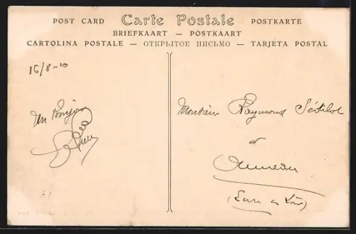 AK Le Mans, Place de la République animée avec passants et bâtiments élégants