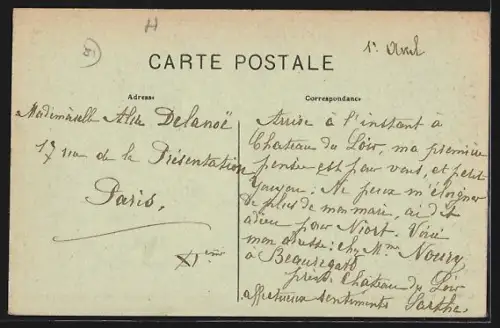 AK Château-du-Loir /Sarthe, Place de l`Église, La Poste