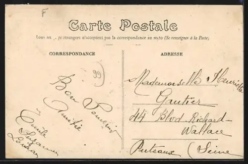 AK Château-du-Loir, Statue Lemonier et Avenue de Tours