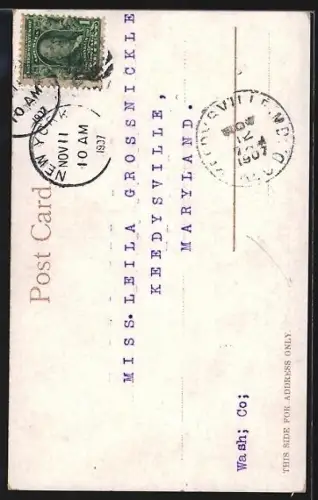 AK New York, Flat Iron-Building, Broadway & 23rd Street, Strassenbahn