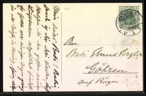 AK Zeppelin`s Luftschiff, Modell 4, 1908, Landung