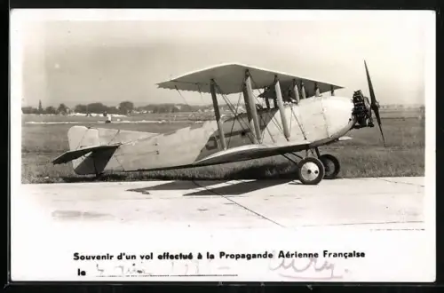 AK Le Bourget, Caudron-Flugzeug mit 120-PS Salmson-Motor auf dem Flugfeld von Le Bourget
