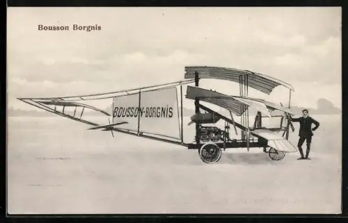 AK Bousson Borgnis Dreidecker-Flugzeug
