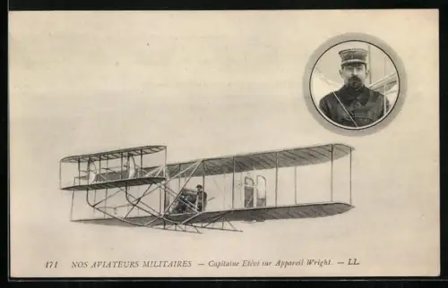 AK Capitaine Etévé sur Appareil Wright, Flugzeug