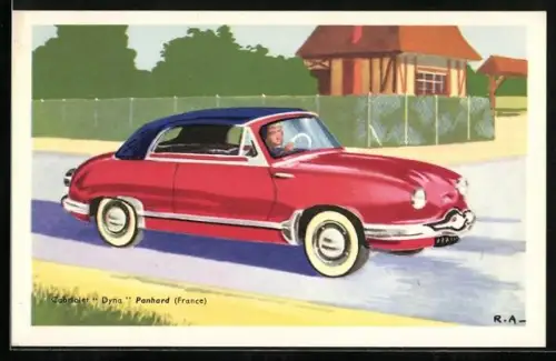 Künstler-AK Französisches Cabriolet Dyna von Panhard, Auto