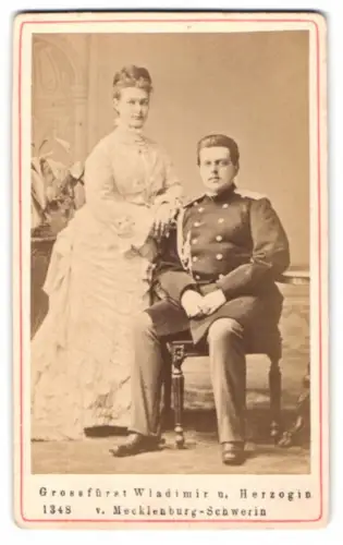 Fotografie Maria zu Mecklenburg-Schwerin (Grossfürstin Pawlowna v. Russland), Grossfürst Wladimir Alexandrowitsch Romanow