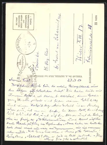 AK Tatsch /Tirol, Ortspartie mit Bergen