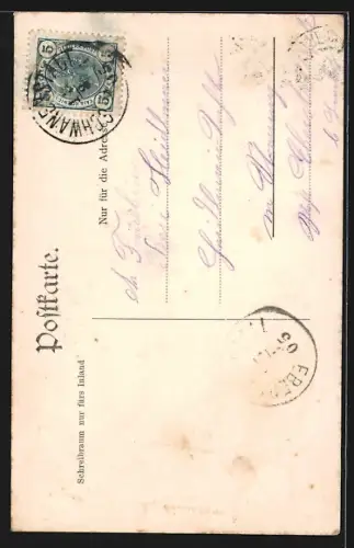 AK Schwanenstadt, Strassenpartie mit Denkmal