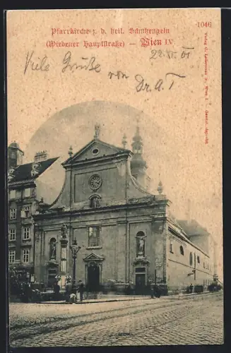 AK Wien, Pfarrkirche zu den heiligen Schutzengeln, Wiedener Hauptstrasse
