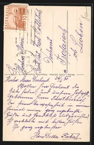 AK Bad Gastein, Ortspartie mit Kirche