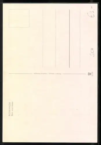 AK Ben und Hoss Cartwright aus Bonanza mit einem Indianer