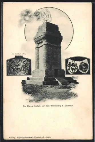 AK Eisenach, Die Bismarcksäule auf dem Wartenberg