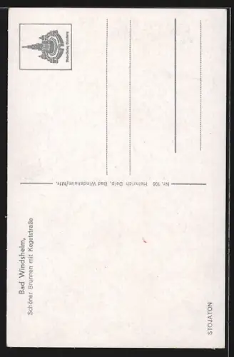 AK Bad Windsheim, Schöner Brunnen mit Kegetstrasse