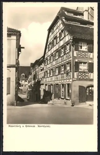 AK Meersburg a. Bodensee, Partie am Marktplatz