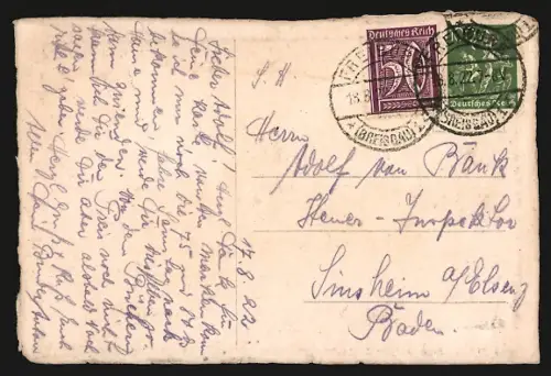 Künstler-AK Freiburg i. Br., Stadt-Theater, Totalansicht