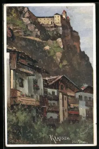 Künstler-AK Klausen, Motiv aus dem Ort
