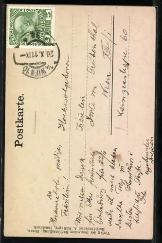 Künstler-AK Bozen, Auf dem Obstmarkt