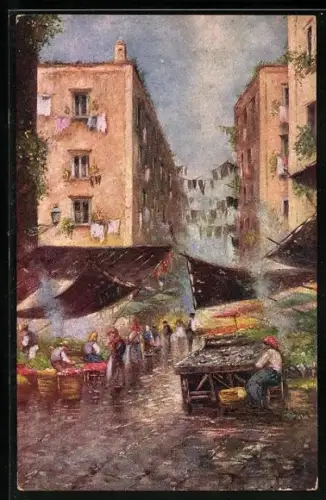 Künstler-AK Napoli, Ex Basso Porto