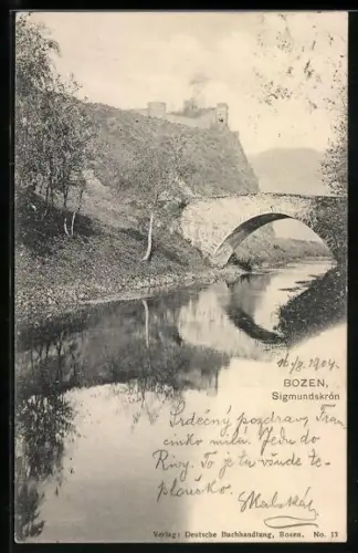AK Bozen, Sigmundskron mit Flusspartie