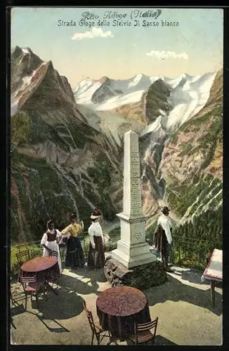 AK Stilfserjochstrasse, Der Weisse Knott