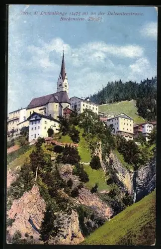 AK Pieve di Livinallongo / Buchenstein, Teilansicht mit Kirche