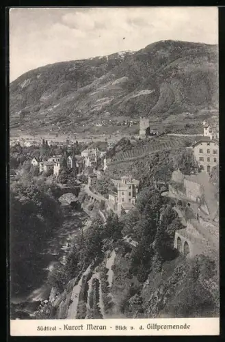 AK Meran /Südtirol, Blick von der Gilfpromenade