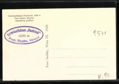 AK Hochrindl Unterkunftshaus, Berghütte am Waldrand