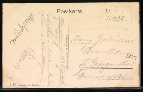 AK Martinsbaude, Berghütte im Riesengebirge mit Siebengründen