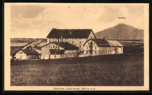 AK Lucní bouda, Berghütte mit Snzeka