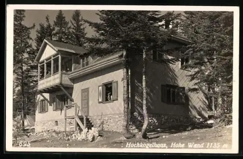 AK Hochkogelhaus, Berghütte am Waldrand, Hohe Wand