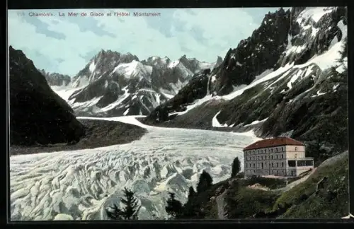 AK Hotel Montanvert, Berghütte am Gletscher La Mer de Glace