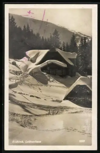 AK Lechnerhaus am Stuhleck im Schnee