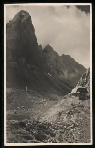 AK Eduard Pichlhütte gegen Seekopf und Biegengebirge