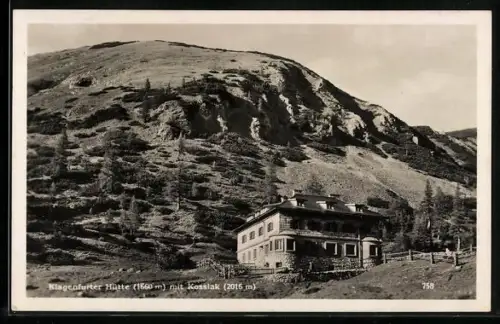 AK Klagenfurter Hütte mit Kossiak