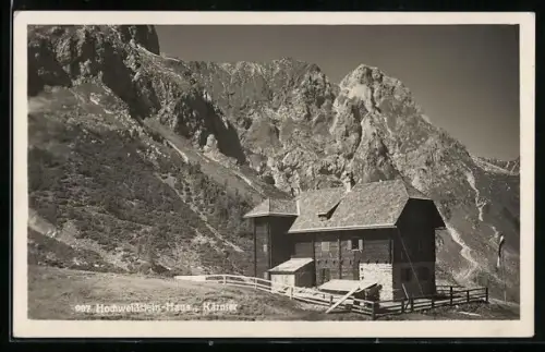 AK Hochweissstein-Haus Zweig Austria D. u. Ö. A. V.
