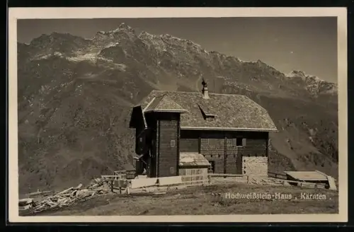 AK Hochweissstein-Haus mit Panorama