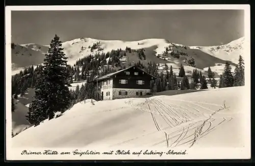 AK Priener Hütte am Geigelstein mit Blick auf Sulzing-Schneid