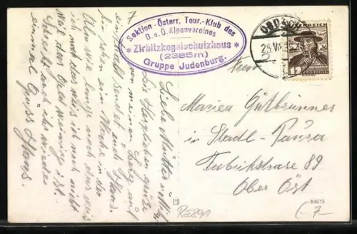 AK Schutzhaus Zirbitzkogel, Blick entlang des Hangs ins Tal