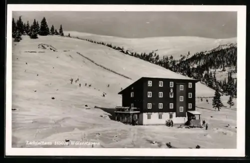 AK Lachtalhaus am Wölzertauern im Schnee