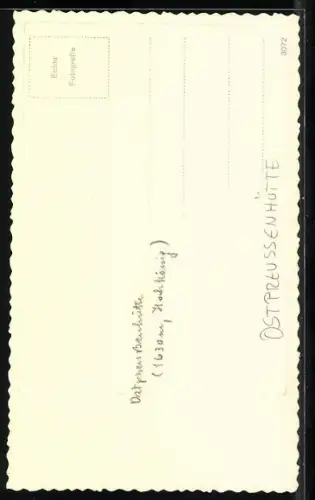 AK Ostpreussenhütte, Berghütte vor Gipfelpanorama